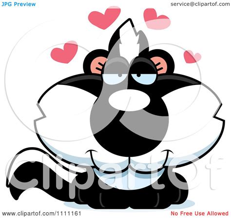 amorous cartoon skunk